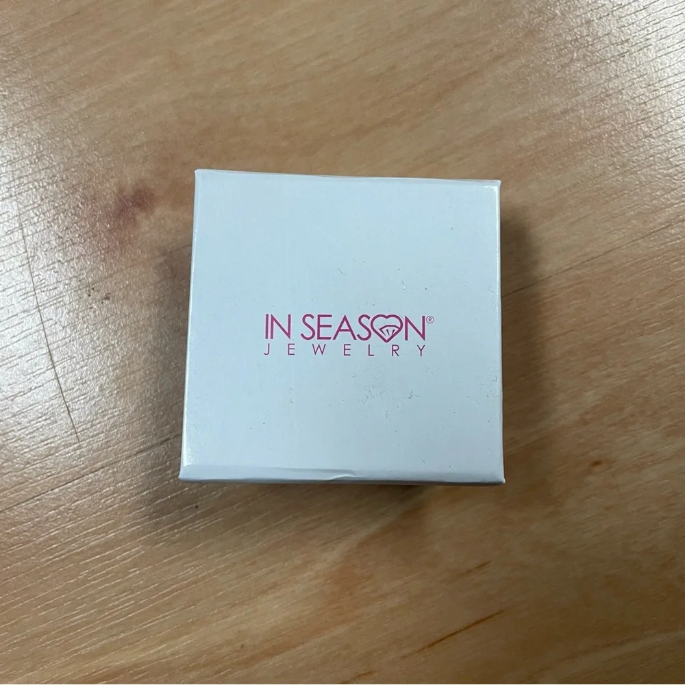 In Season Jewelry Rhodium Plated Girls Pink Crystal Plain Cross Pendant NWT NIB